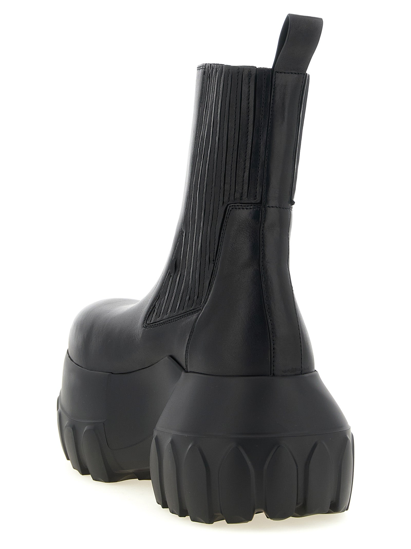 Schwarze Ramie-Stiefeletten