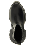 Schwarze Ramie-Stiefeletten
