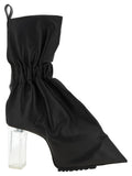 Schwarze Stiefeletten aus Kalbsleder
