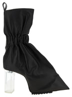 Schwarze Stiefeletten aus Kalbsleder