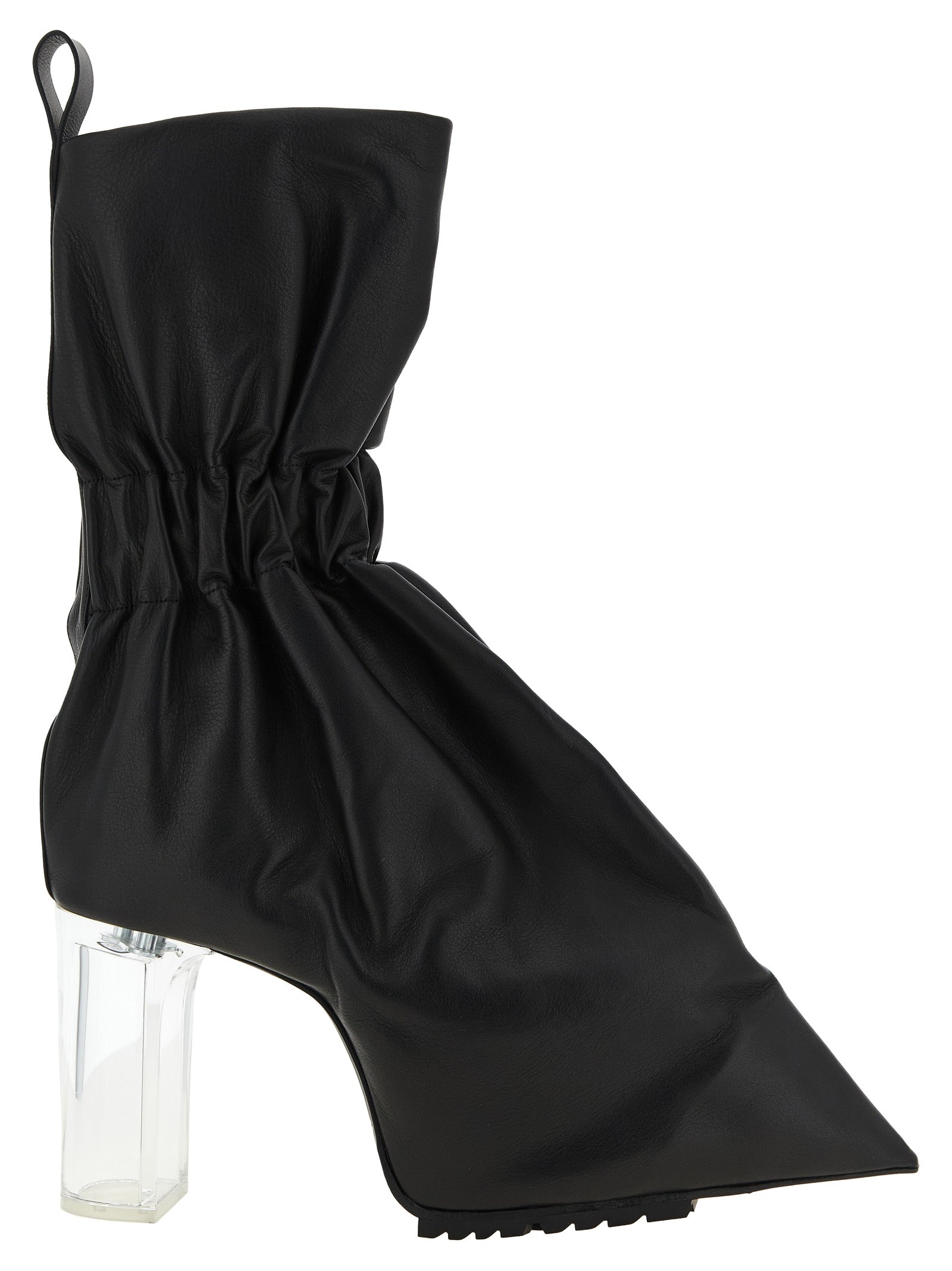 Schwarze Stiefeletten aus Kalbsleder