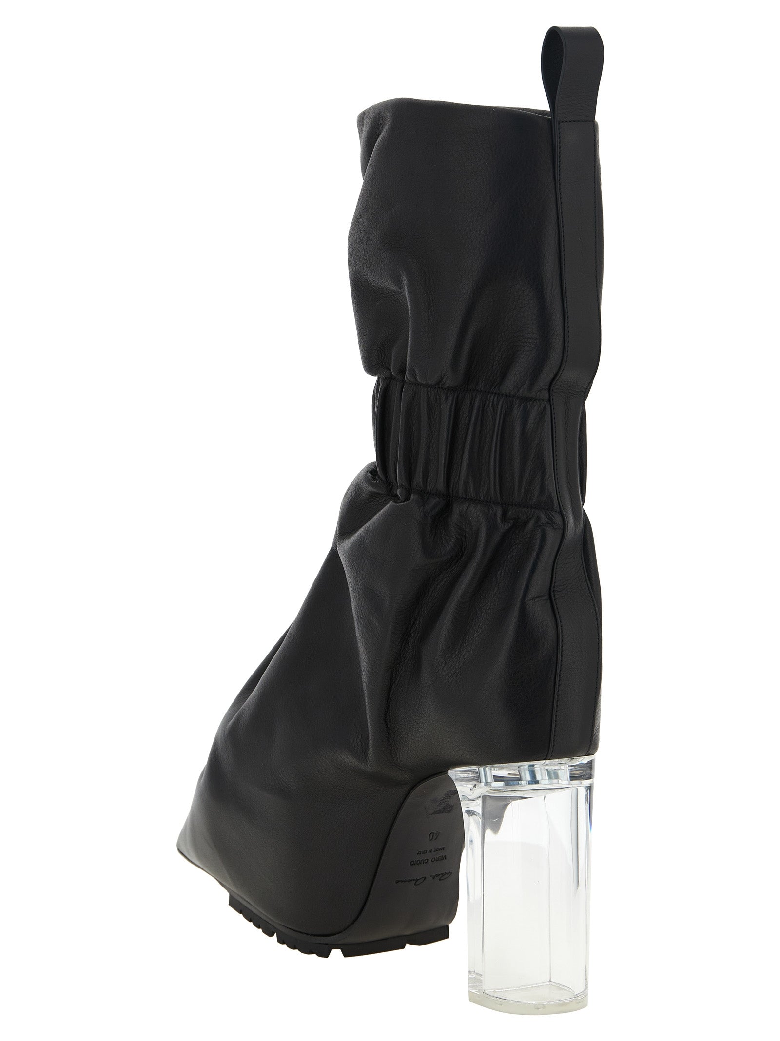 Schwarze Stiefeletten aus Kalbsleder