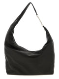 Schwarze Kalbsleder-Schultertasche