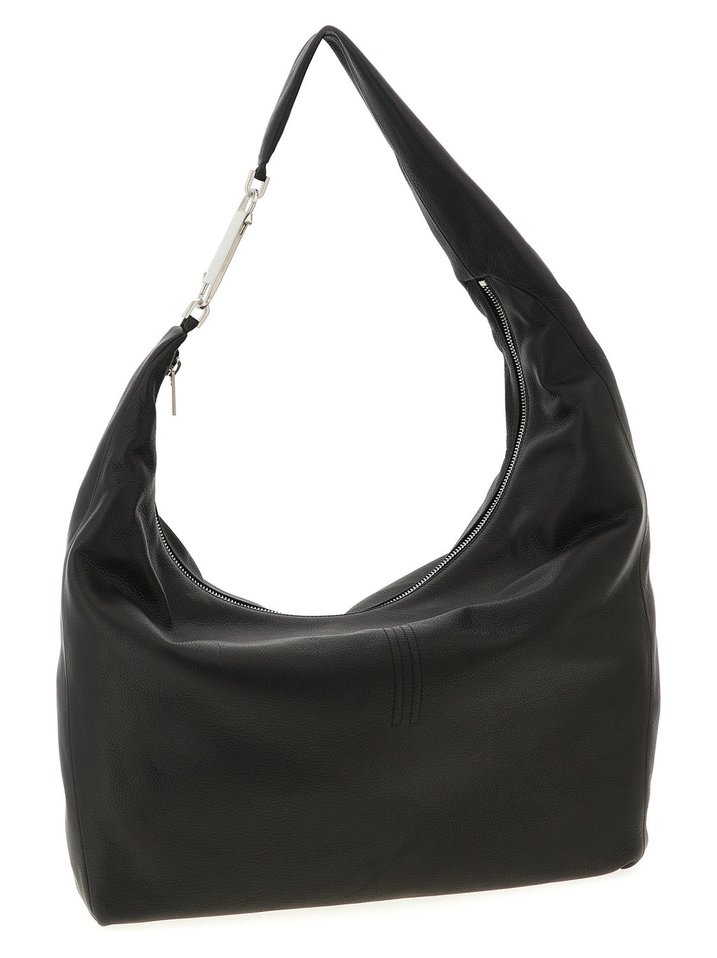 Schwarze Kalbsleder-Schultertasche