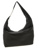 Schwarze Kalbsleder-Schultertasche