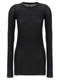Schwarzes Langarmshirt aus Viskose