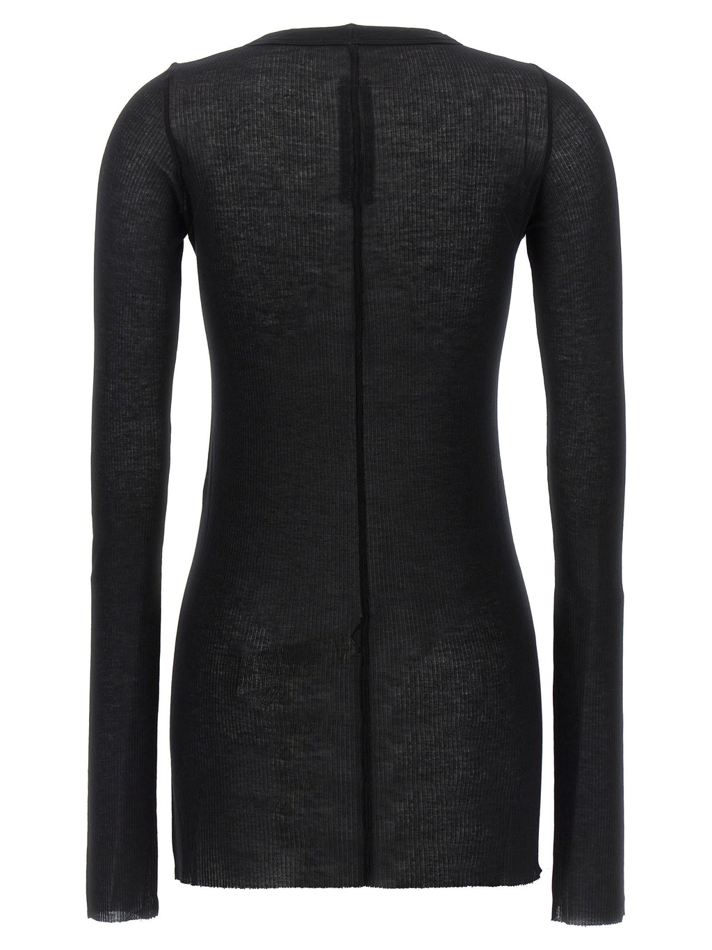 Schwarzes Langarmshirt aus Viskose