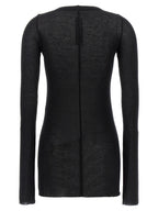 Schwarzes Langarmshirt aus Viskose
