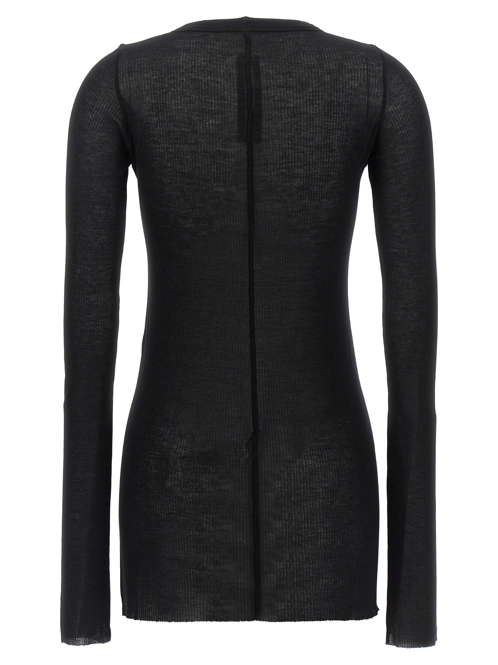 Schwarzes Langarmshirt aus Viskose