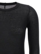 Schwarzes Langarmshirt aus Viskose