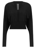 Schwarzer Baumwoll-Sweatshirt
