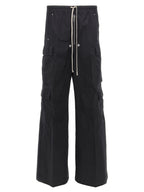 Schwarze Cargo-Hose aus Baumwolle