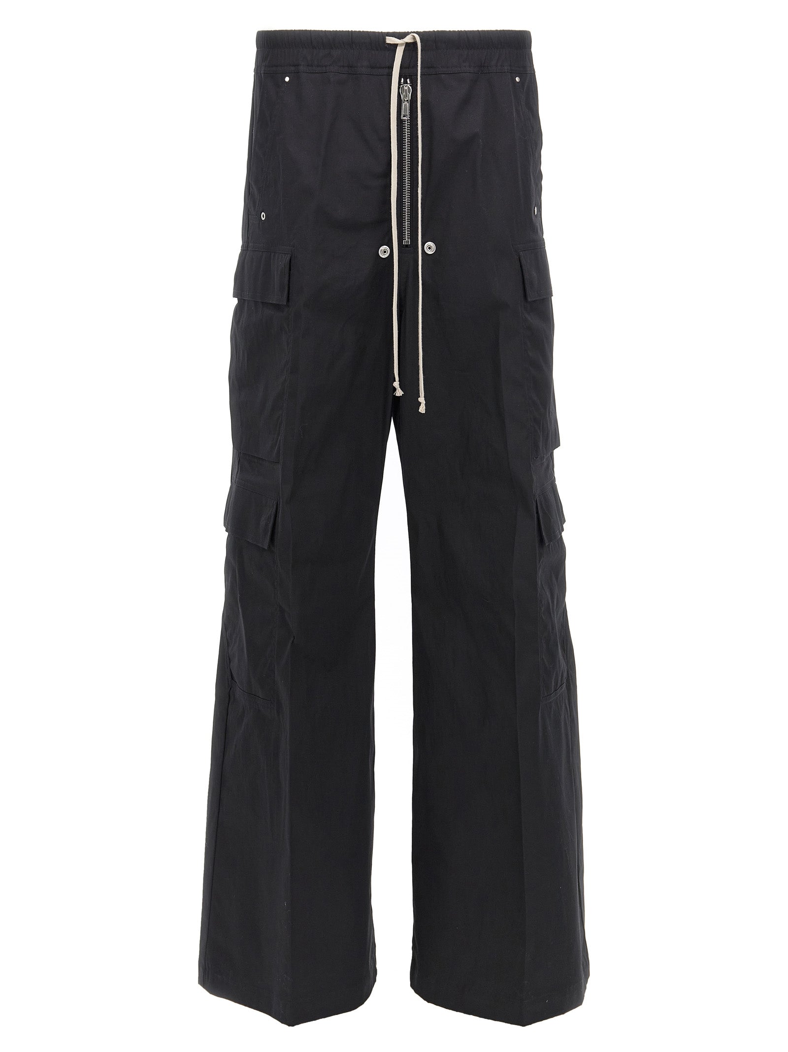 Schwarze Cargo-Hose aus Baumwolle