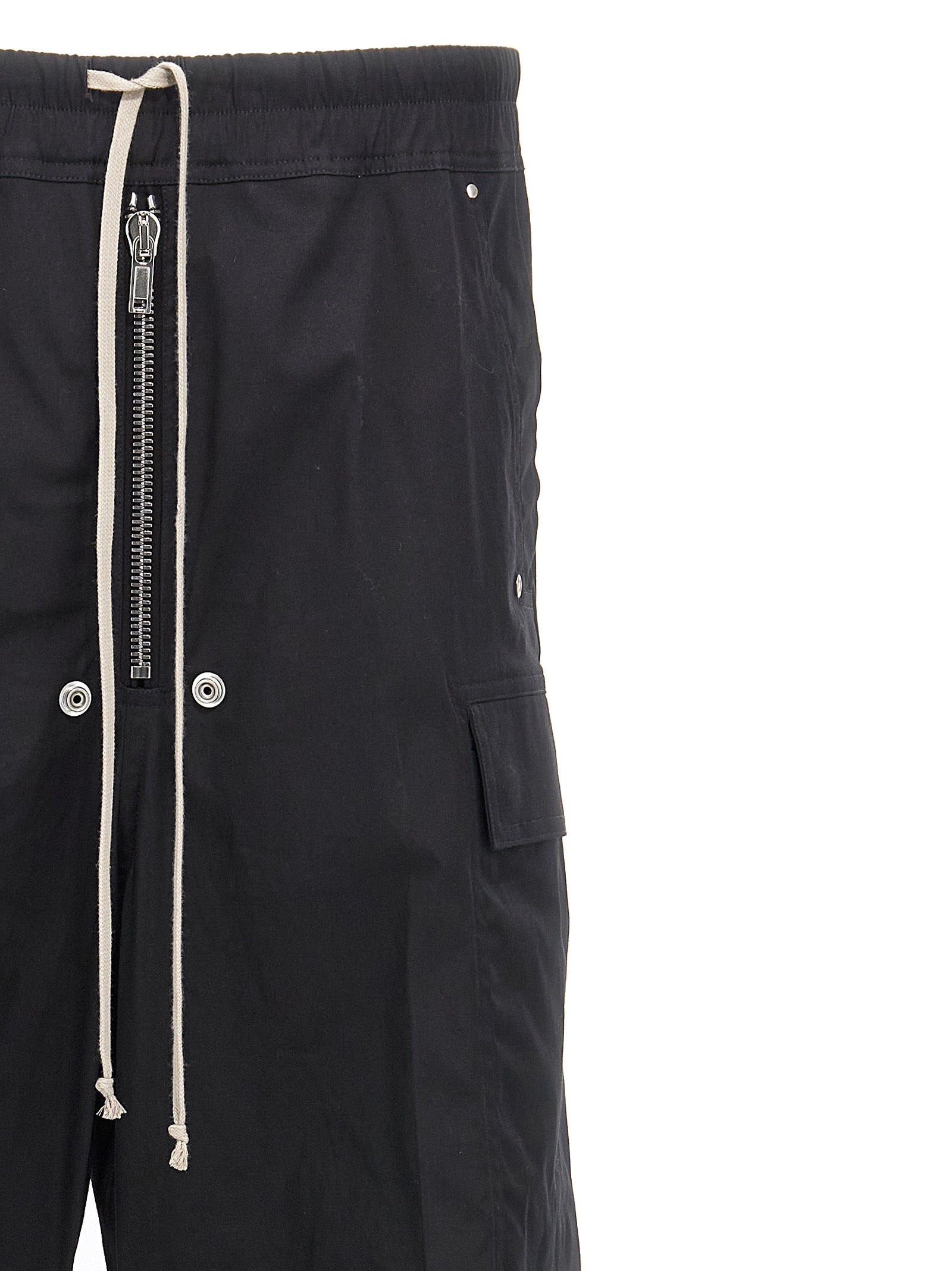 Schwarze Cargo-Hose aus Baumwolle
