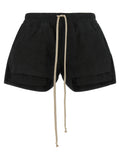 Schwarze Bermuda-Shorts aus Lammleder