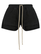 Schwarze Bermuda-Shorts aus Lammleder