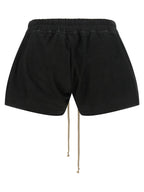 Schwarze Bermuda-Shorts aus Lammleder