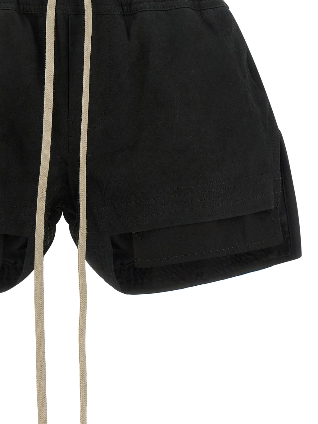 Schwarze Bermuda-Shorts aus Lammleder