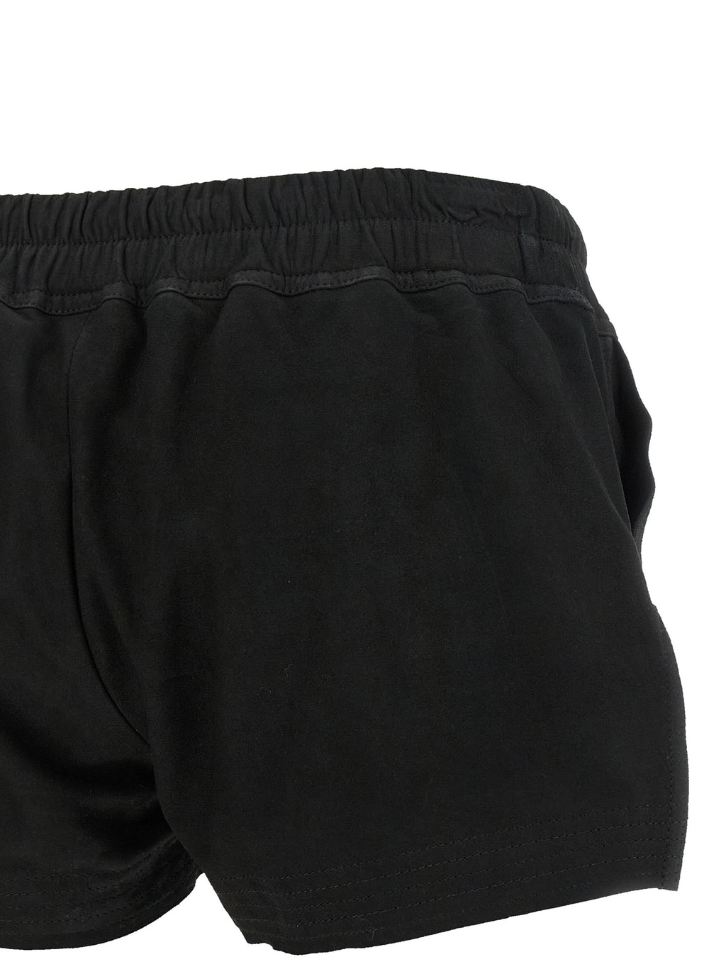 Schwarze Bermuda-Shorts aus Lammleder