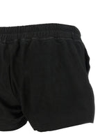 Schwarze Bermuda-Shorts aus Lammleder