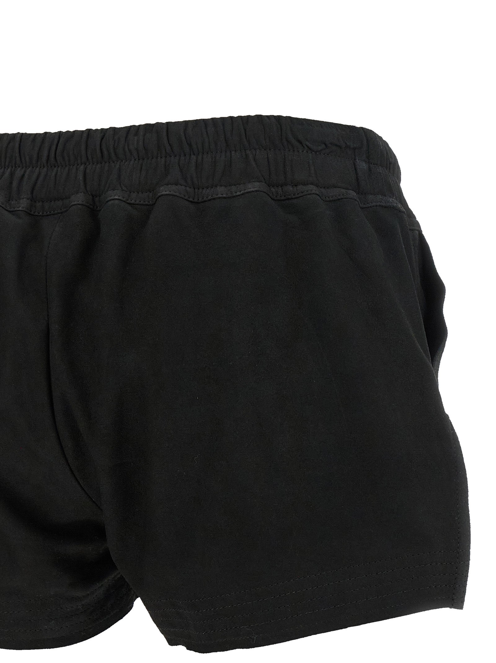 Schwarze Bermuda-Shorts aus Lammleder