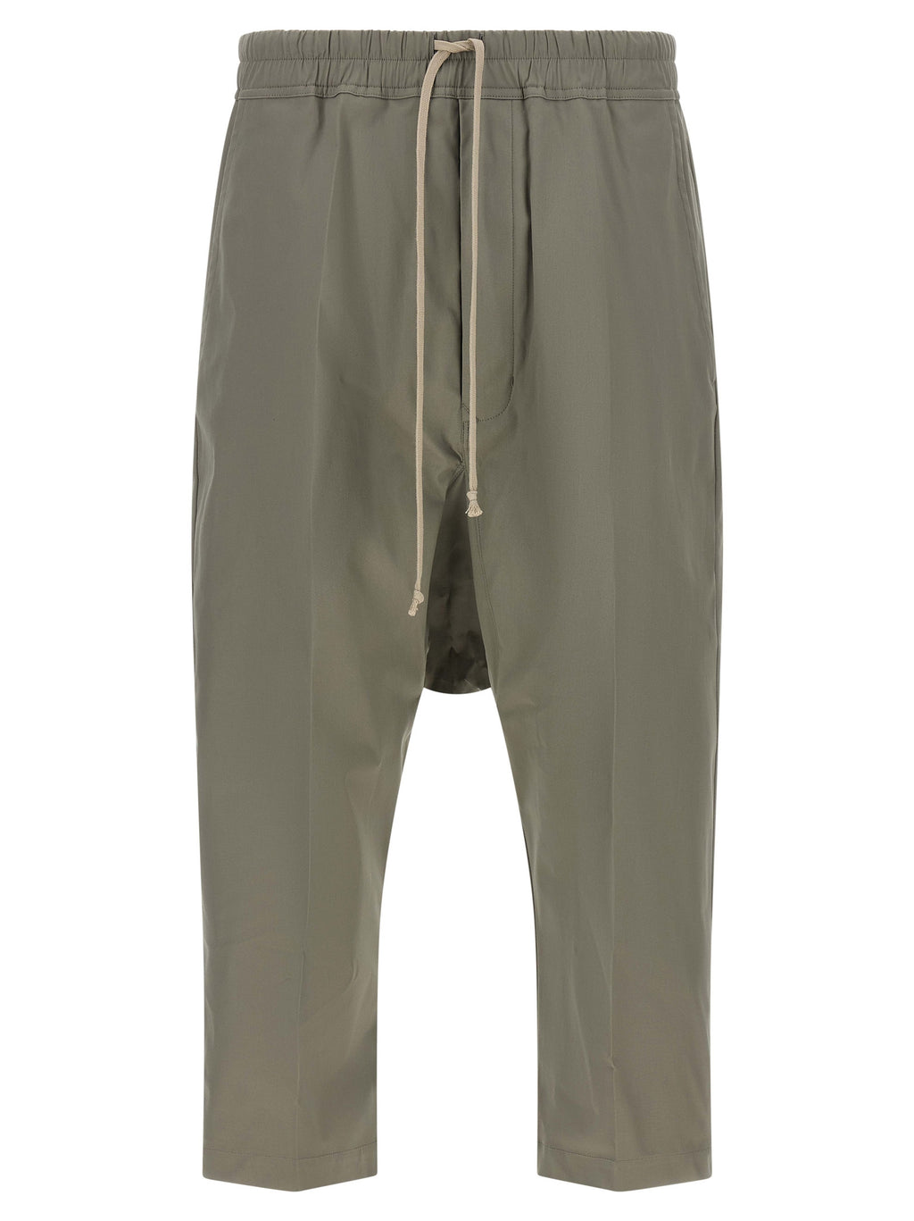 Graue Baumwoll-Cropped-Hose