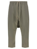 Graue Baumwoll-Cropped-Hose