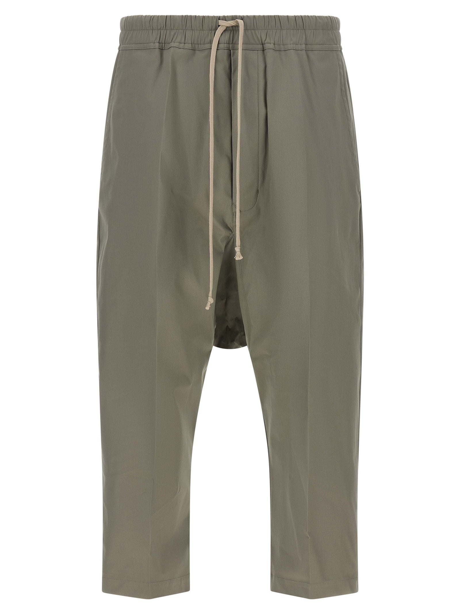 Graue Baumwoll-Cropped-Hose