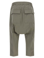 Graue Baumwoll-Cropped-Hose