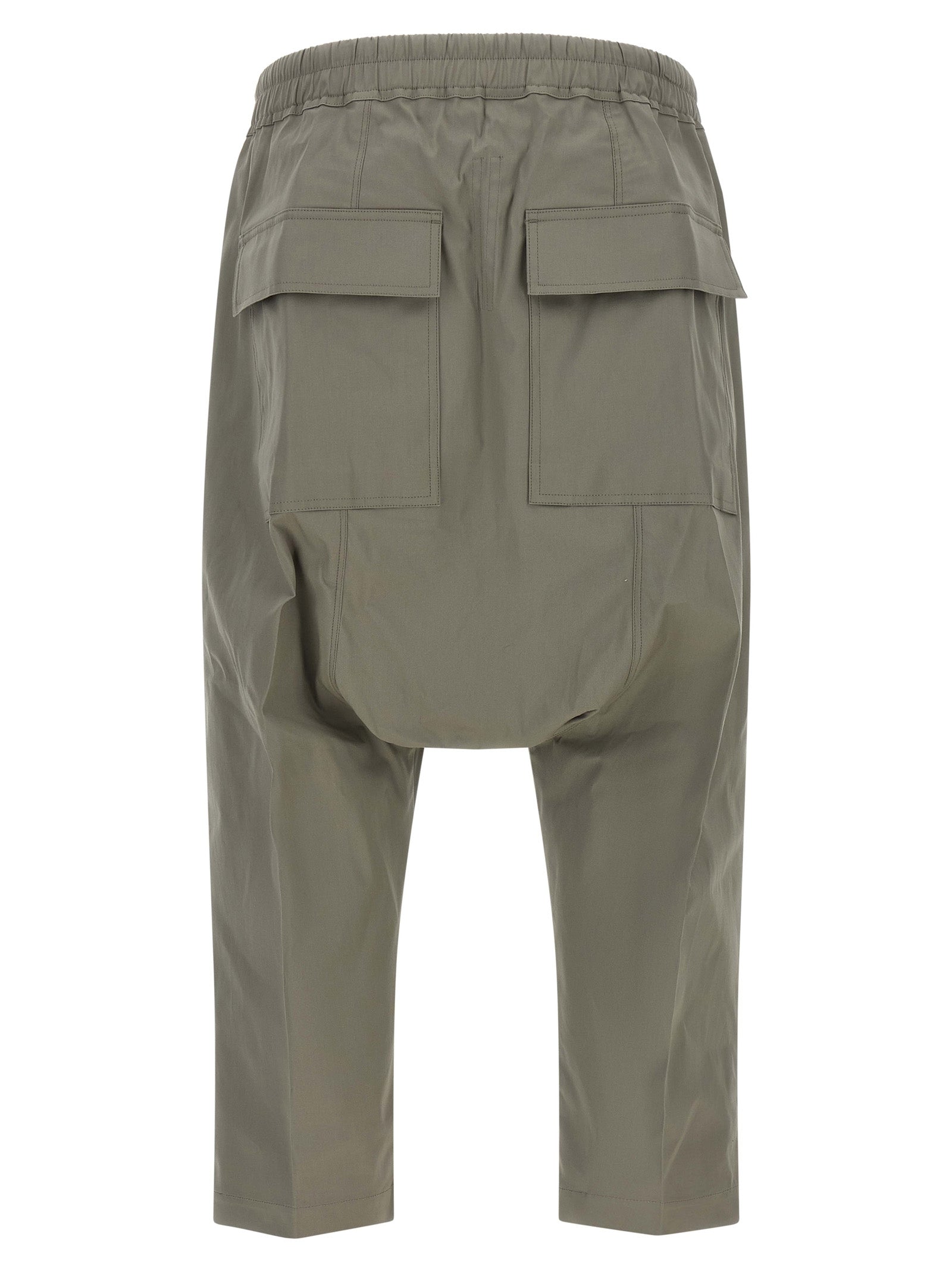 Graue Baumwoll-Cropped-Hose