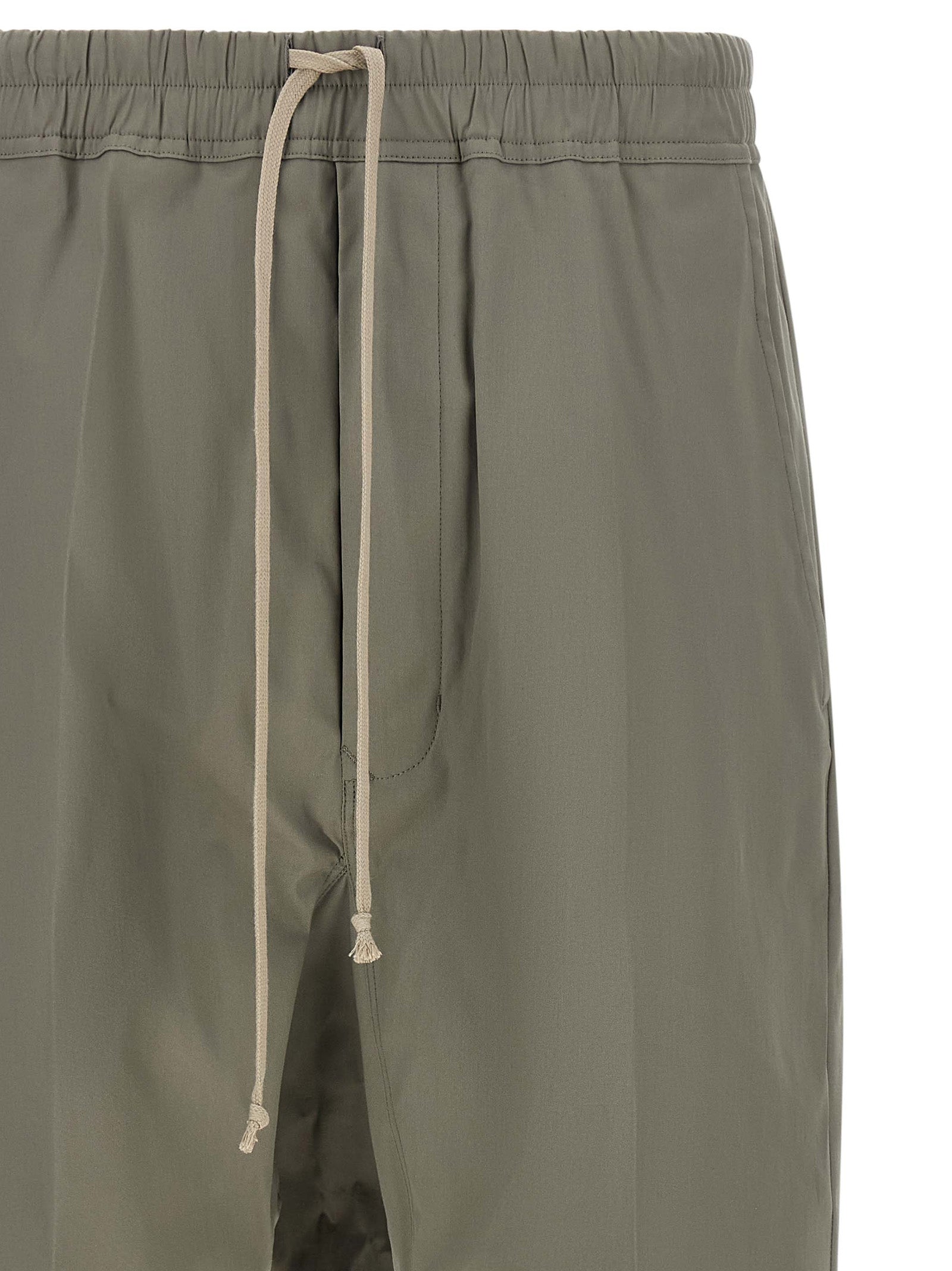Graue Baumwoll-Cropped-Hose