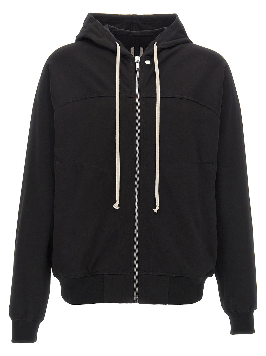 Schwarzer Baumwoll-Hoodie