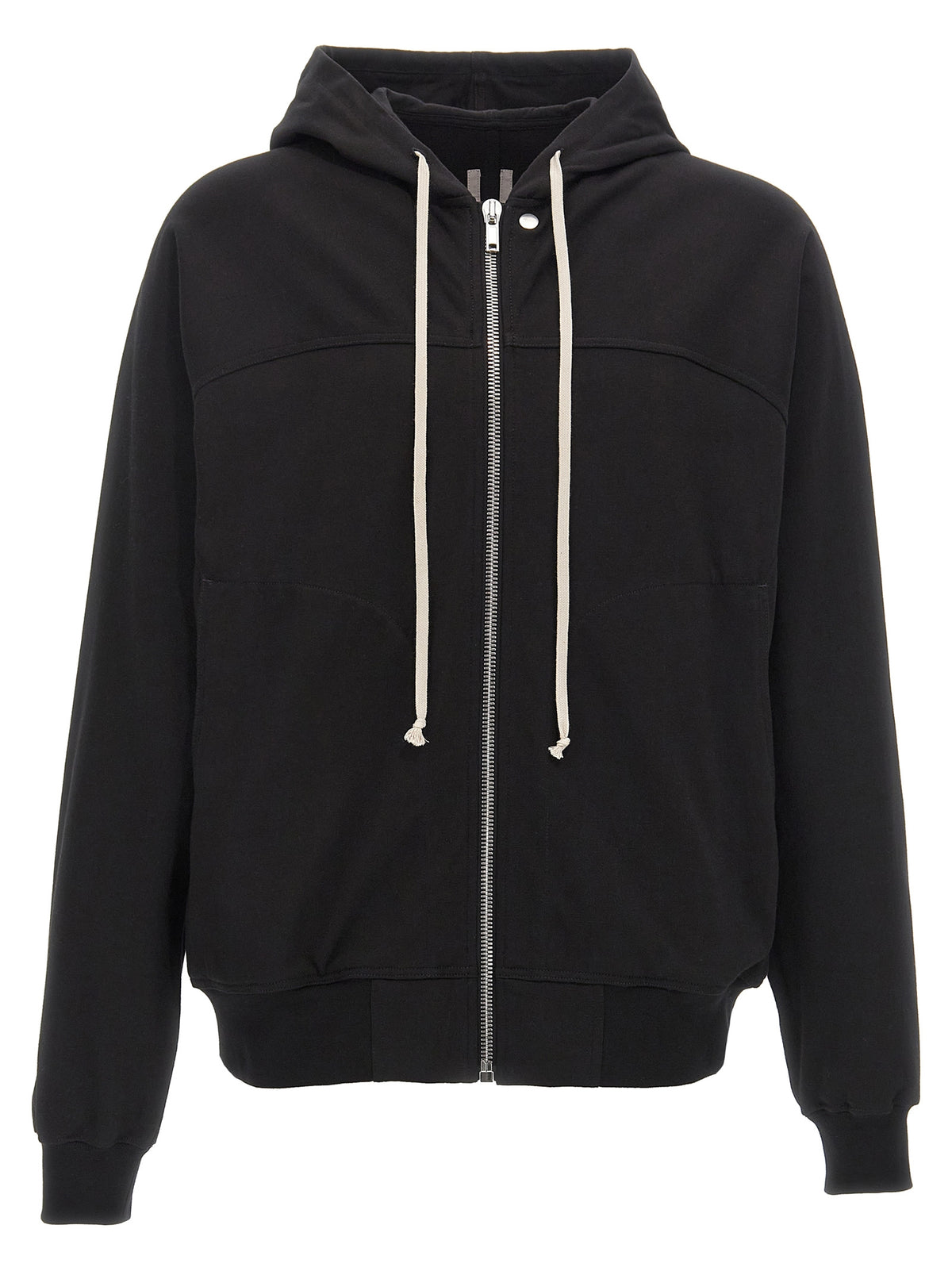 Schwarzer Baumwoll-Hoodie
