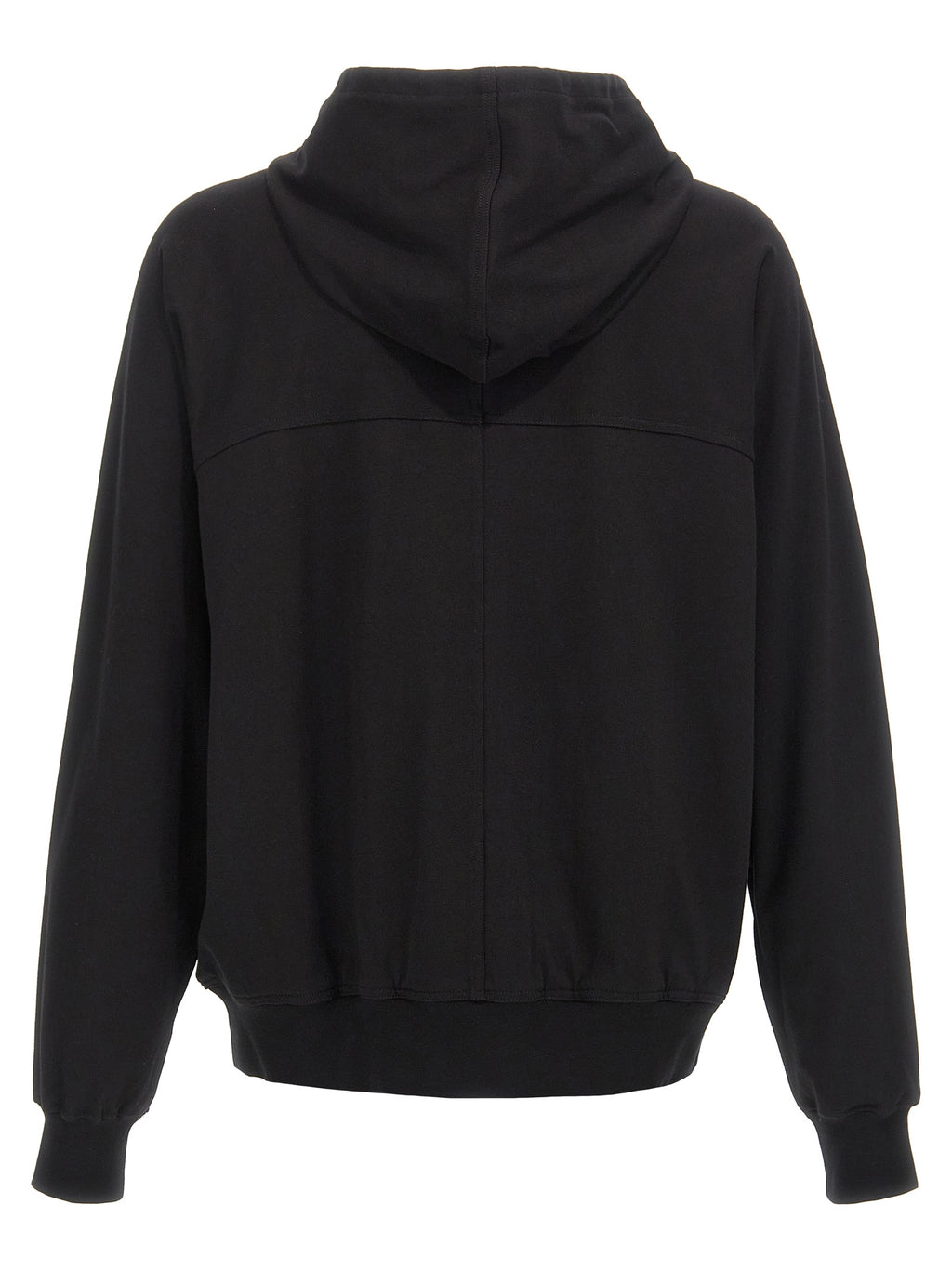 Schwarzer Baumwoll-Hoodie