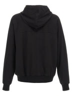 Schwarzer Baumwoll-Hoodie