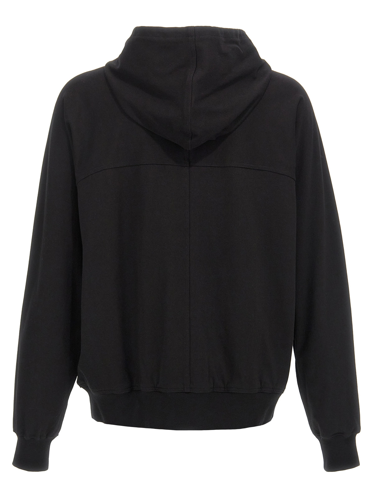 Schwarzer Baumwoll-Hoodie