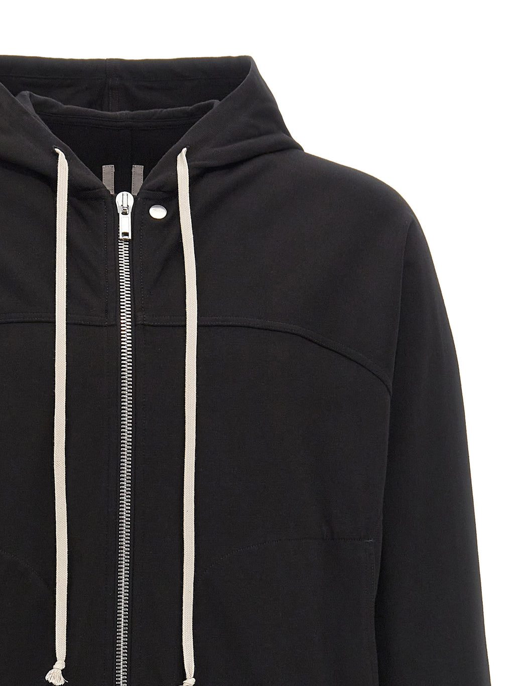 Schwarzer Baumwoll-Hoodie