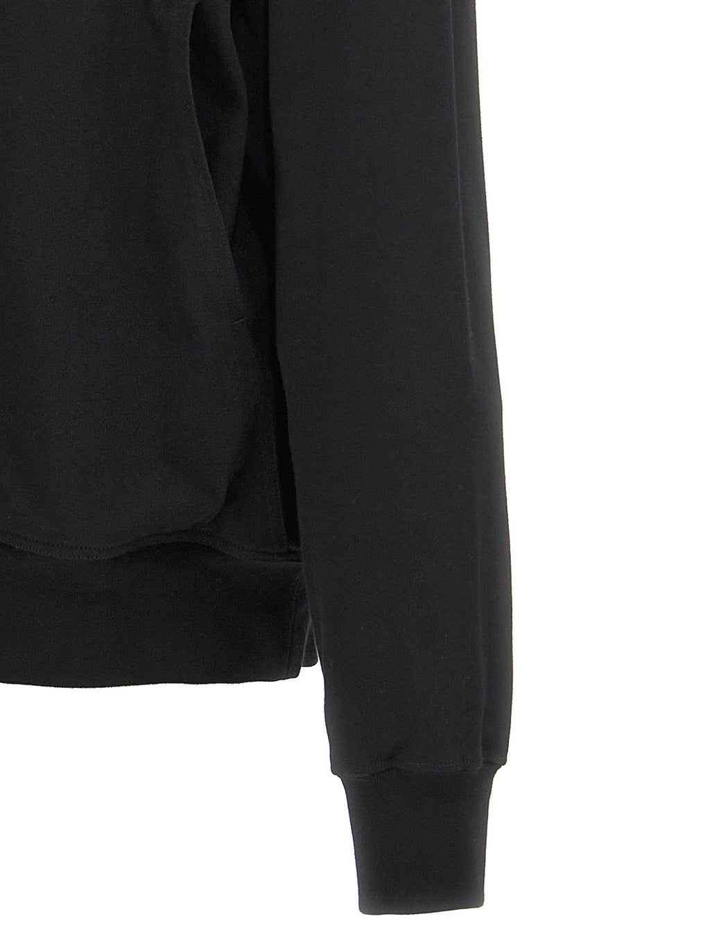 Schwarzer Baumwoll-Hoodie