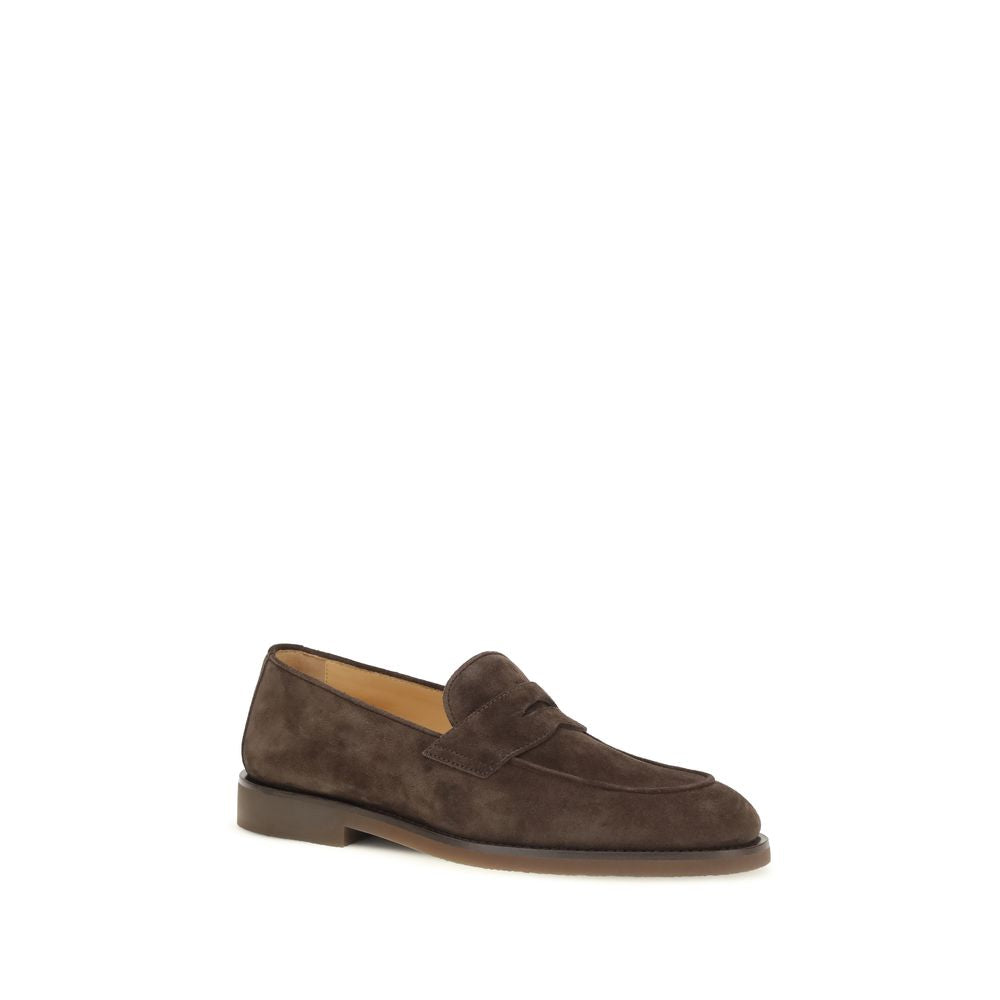 Braune Slipper aus Leder