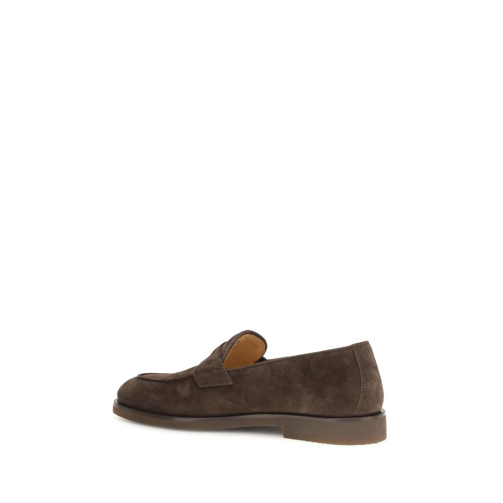 Braune Slipper aus Leder