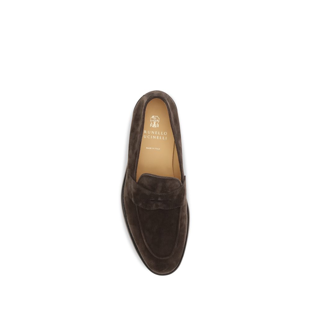 Braune Slipper aus Leder
