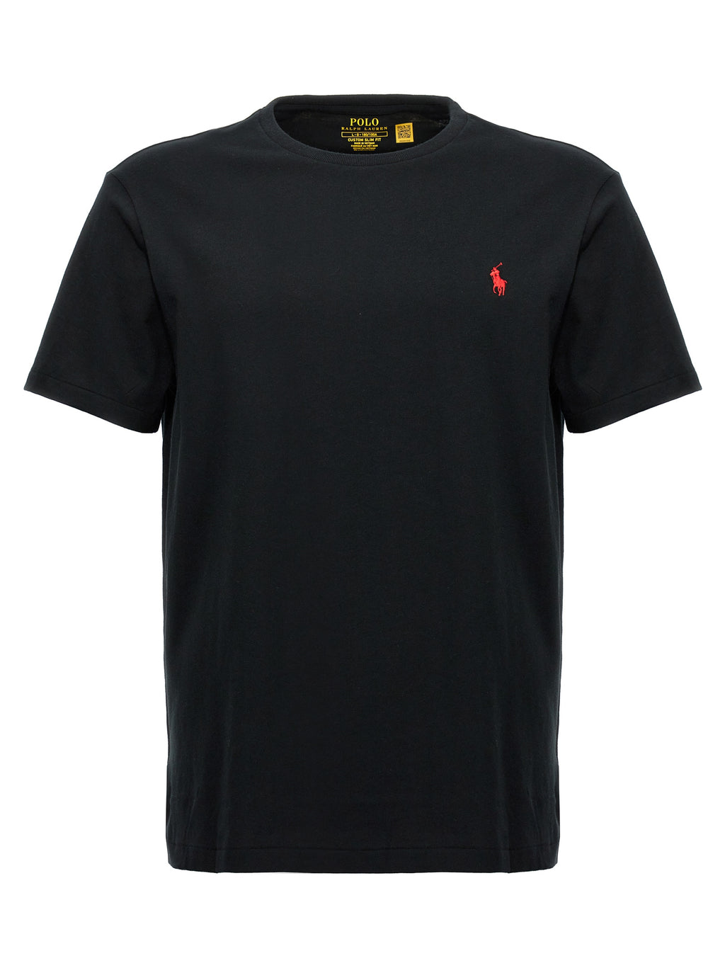 Schwarzes Baumwoll-T-Shirt