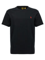 Schwarzes Baumwoll-T-Shirt