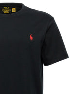 Schwarzes Baumwoll-T-Shirt