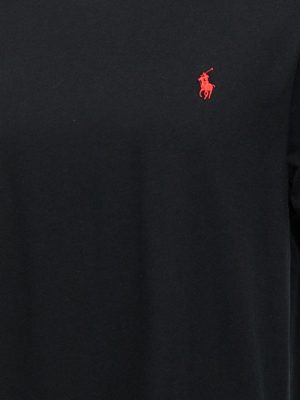 Schwarzes Baumwoll-T-Shirt