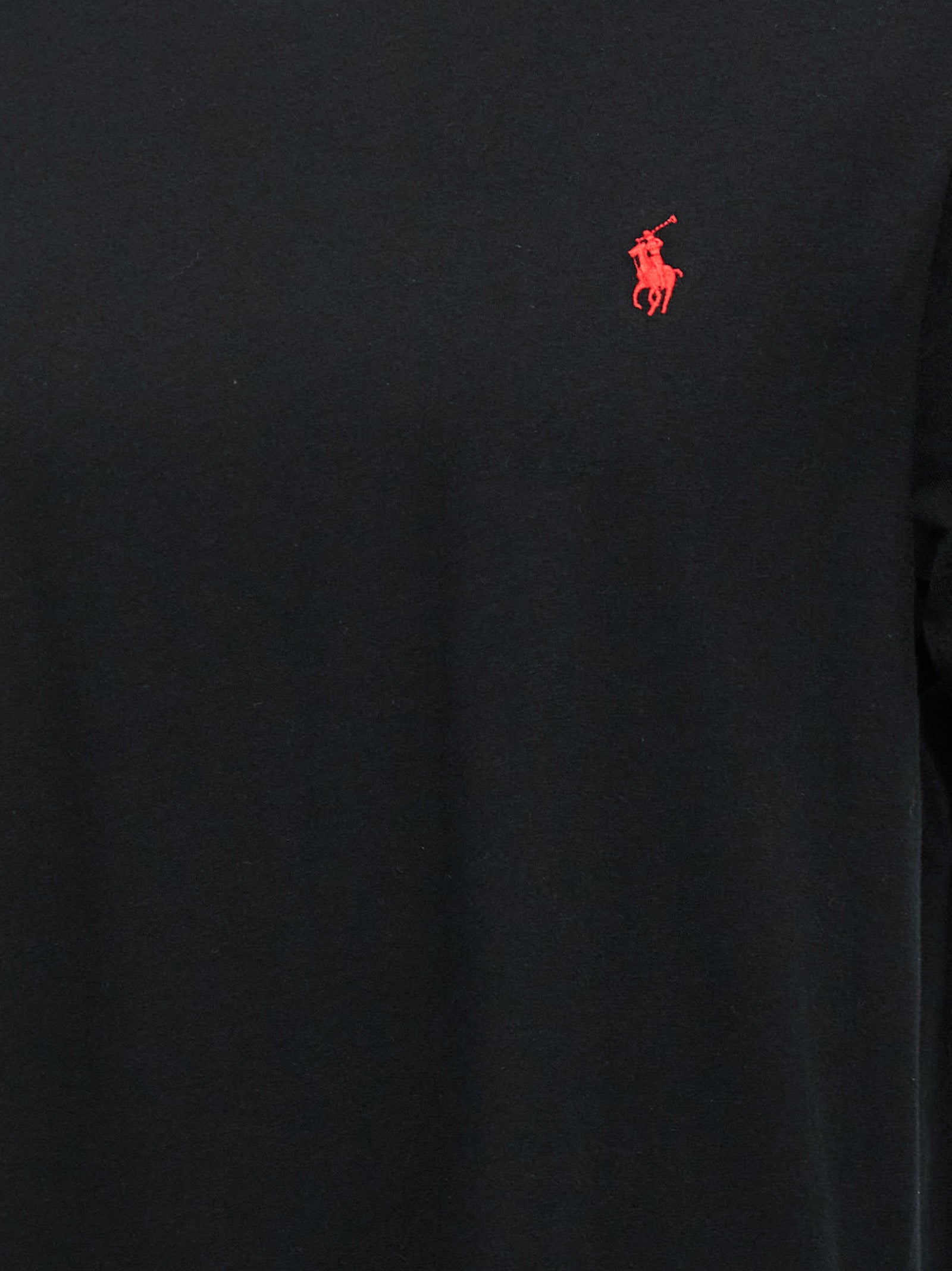 Schwarzes Baumwoll-T-Shirt