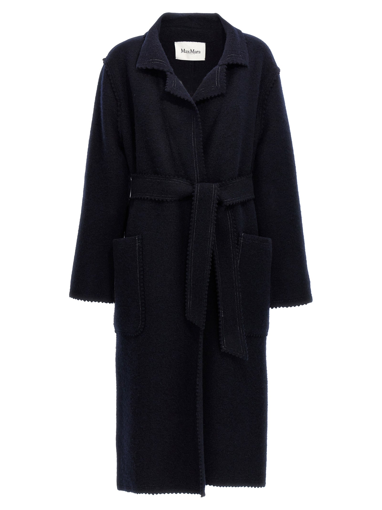Blauer Wollmantel Max Mara