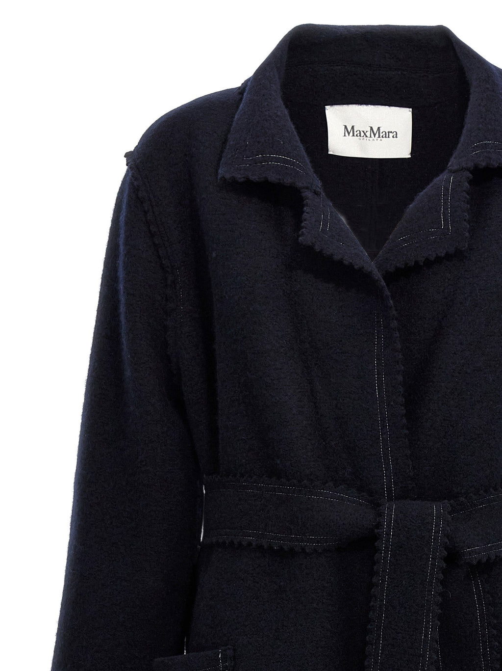 Blauer Wollmantel Max Mara