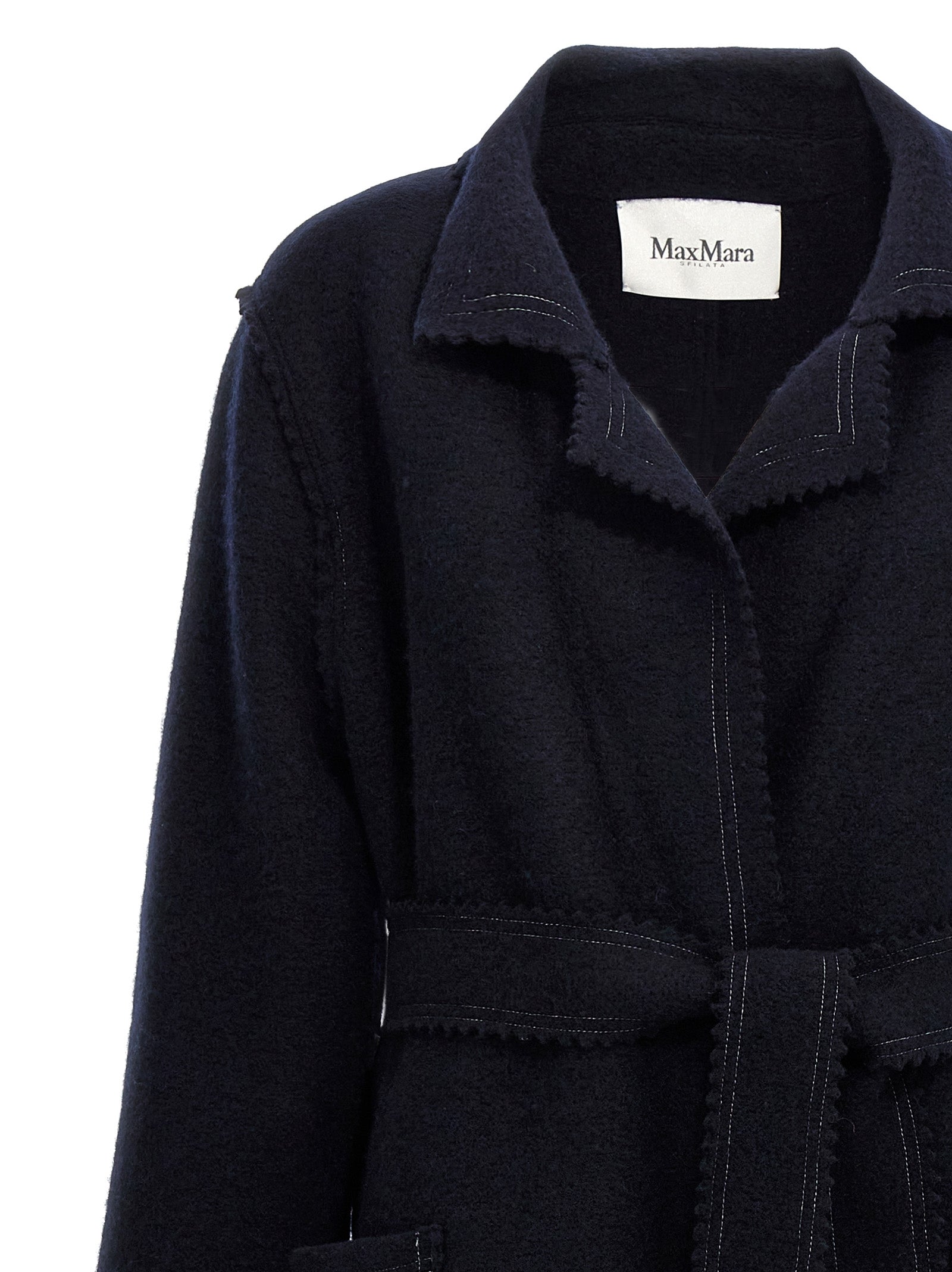 Blauer Wollmantel Max Mara