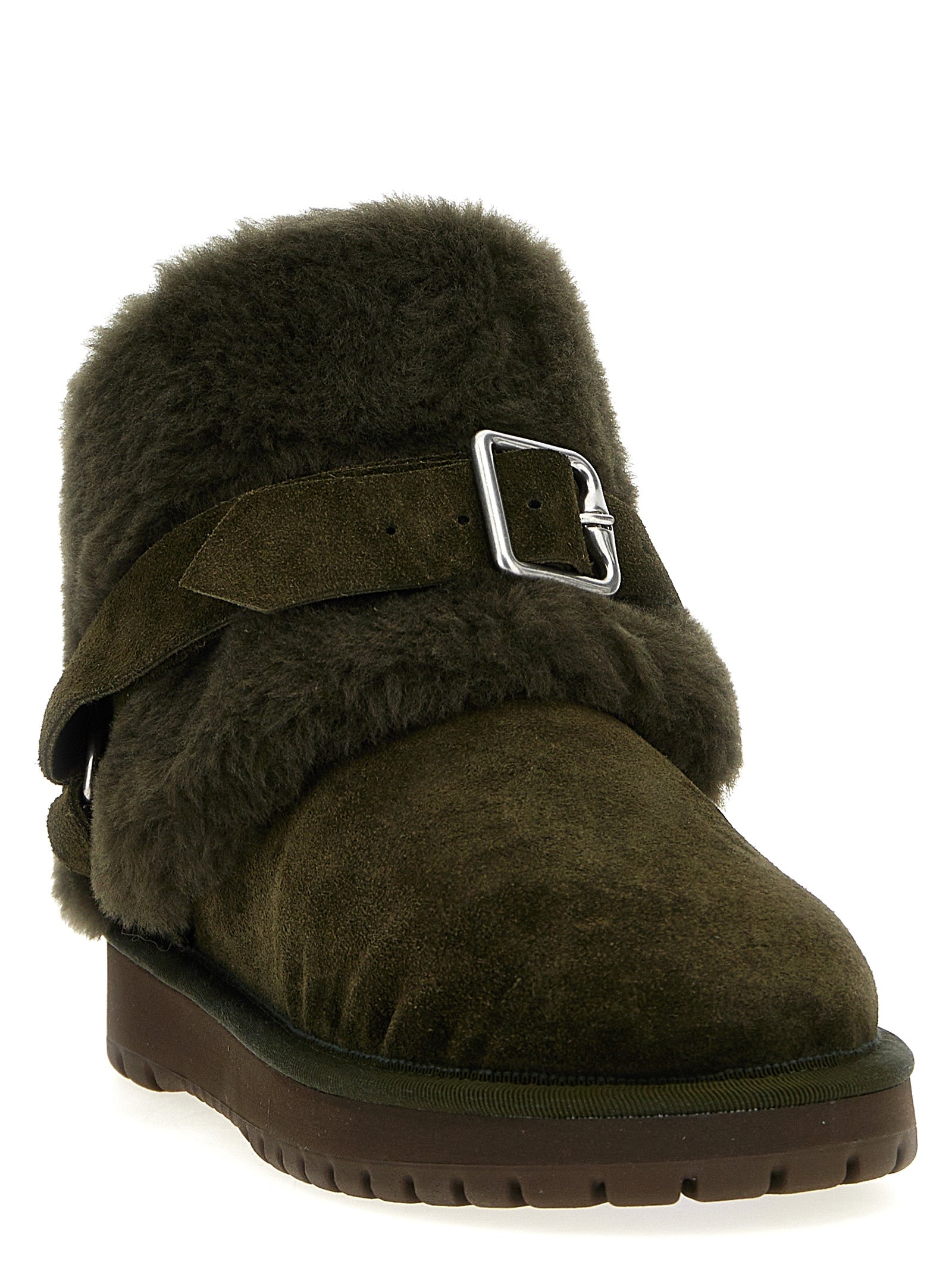 Bicolor Leather Ankle Boots Burberry